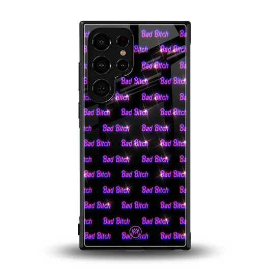 bad bitch back phone cover | glass case for samsung galaxy s24 ultra