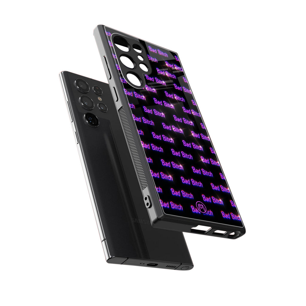 bad bitch back phone cover | glass case for samsung galaxy s24 ultra