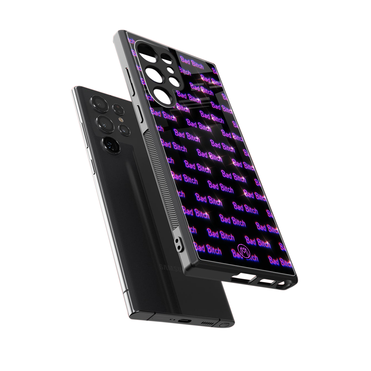 bad bitch back phone cover | glass case for samsung galaxy s24 ultra