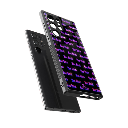 bad bitch back phone cover | glass case for samsung galaxy s24 ultra