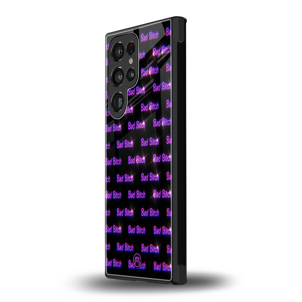 bad bitch back phone cover | glass case for samsung galaxy s24 ultra