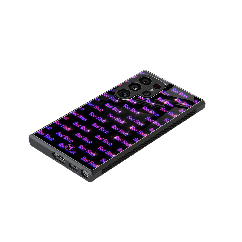 bad bitch back phone cover | glass case for samsung galaxy s24 ultra