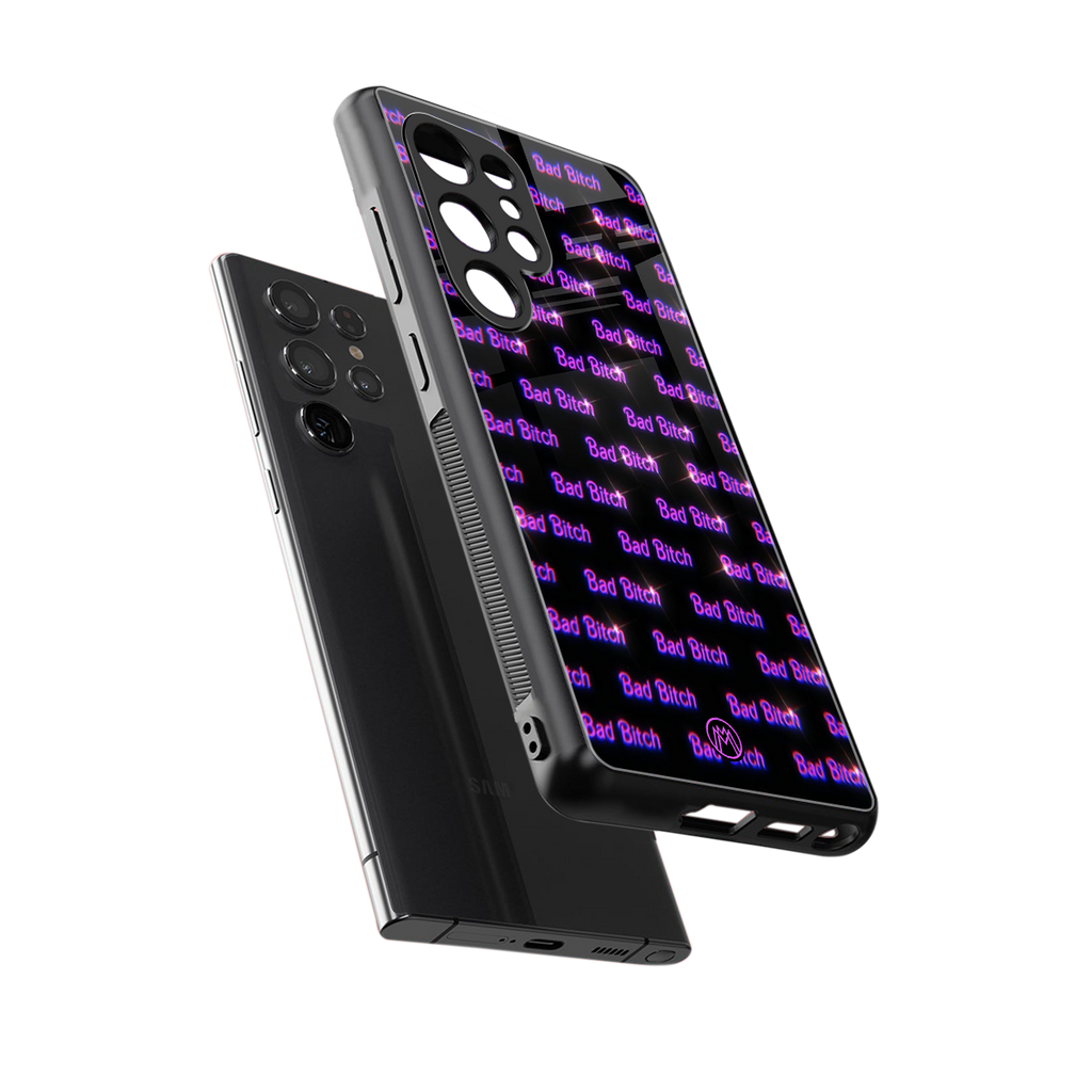 bad bitch back phone cover | glass case for samsung galaxy s25 ultra