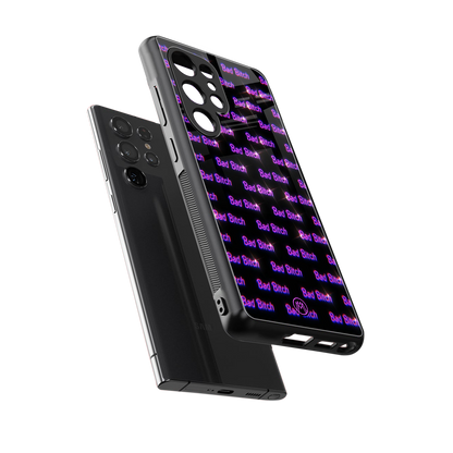 bad bitch back phone cover | glass case for samsung galaxy s25 ultra