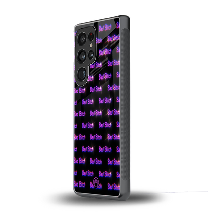 bad bitch back phone cover | glass case for samsung galaxy s25 ultra