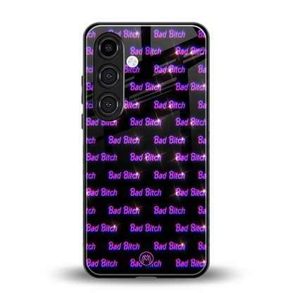 bad bitch back phone cover | glass case for samsung galaxy s24 fe