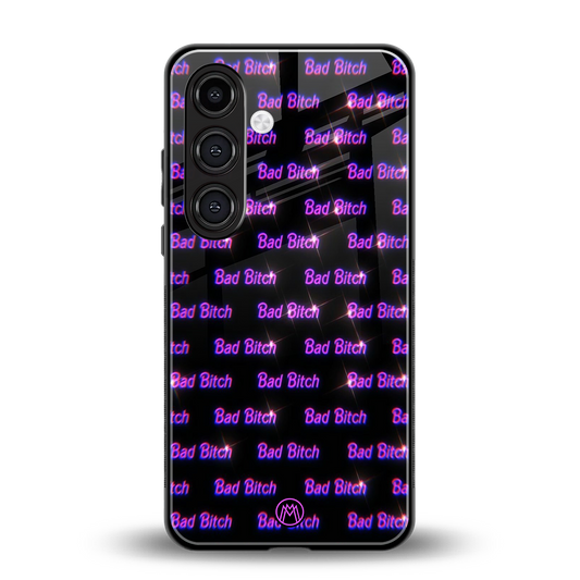bad bitch back phone cover | glass case for samsung galaxy s24 plus