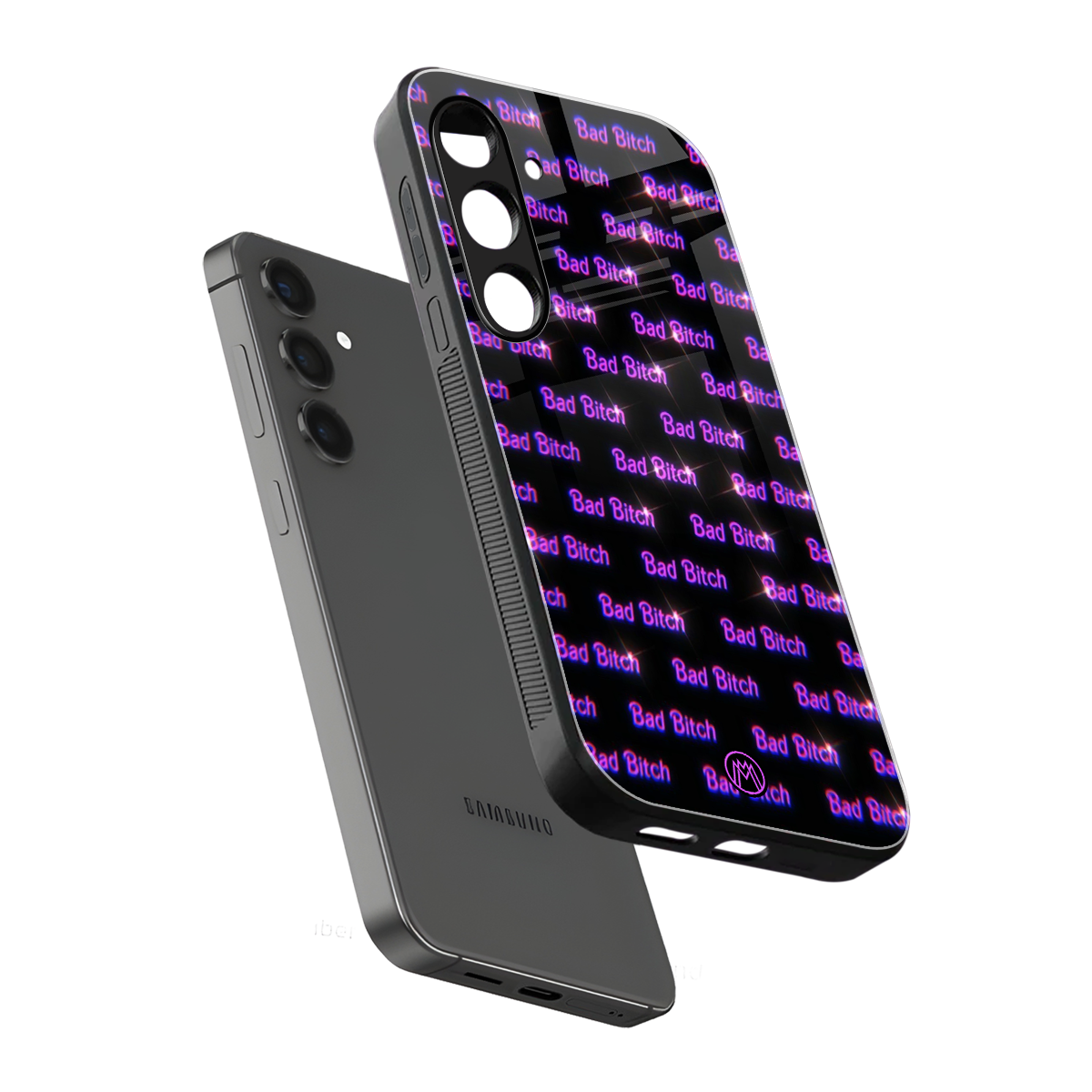 bad bitch back phone cover | glass case for samsung galaxy s25 plus