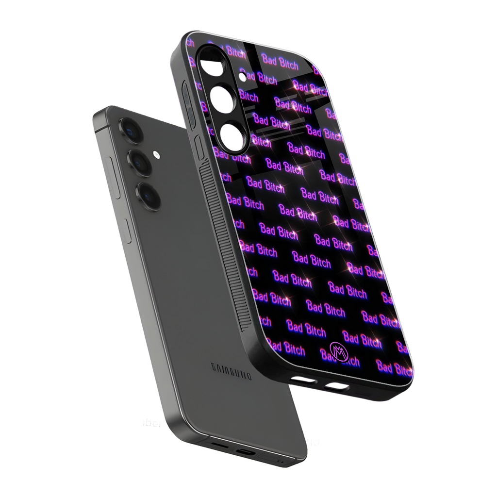 bad bitch back phone cover | glass case for samsung galaxy s24 fe