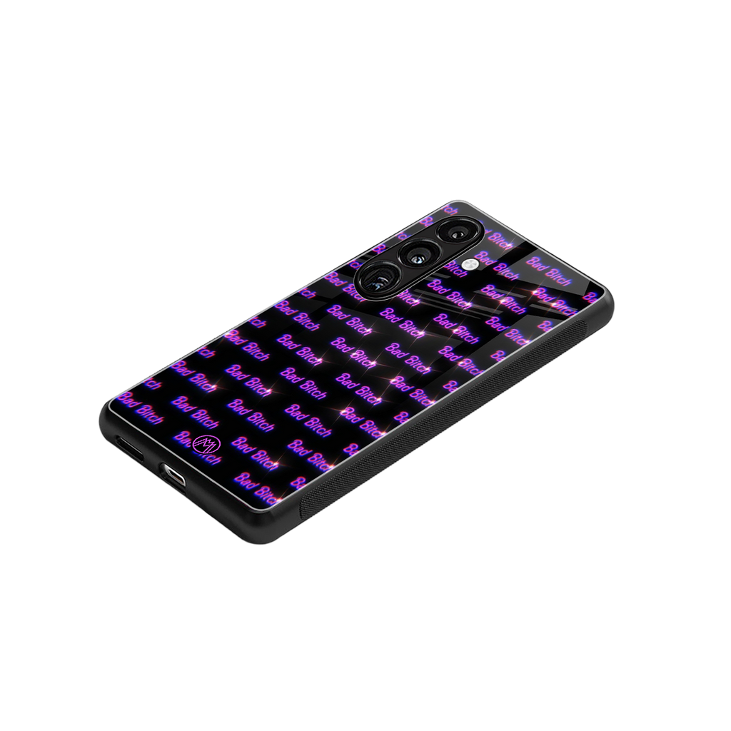 bad bitch back phone cover | glass case for samsung galaxy s24 fe