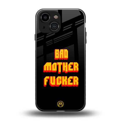 bad motherfcker back phone cover | glass case for iphone 13 mini