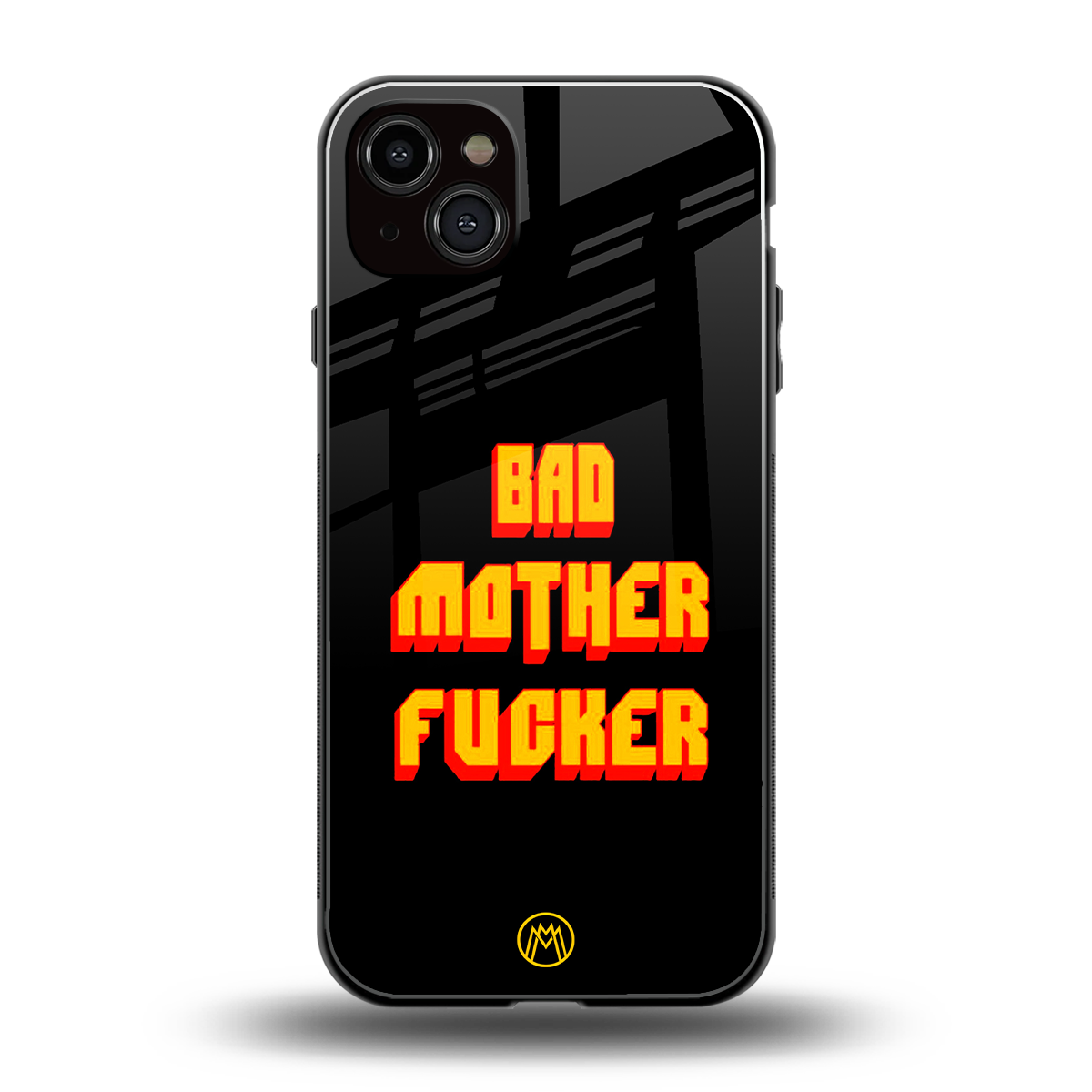 bad motherfcker back phone cover | glass case for iphone 15 plus