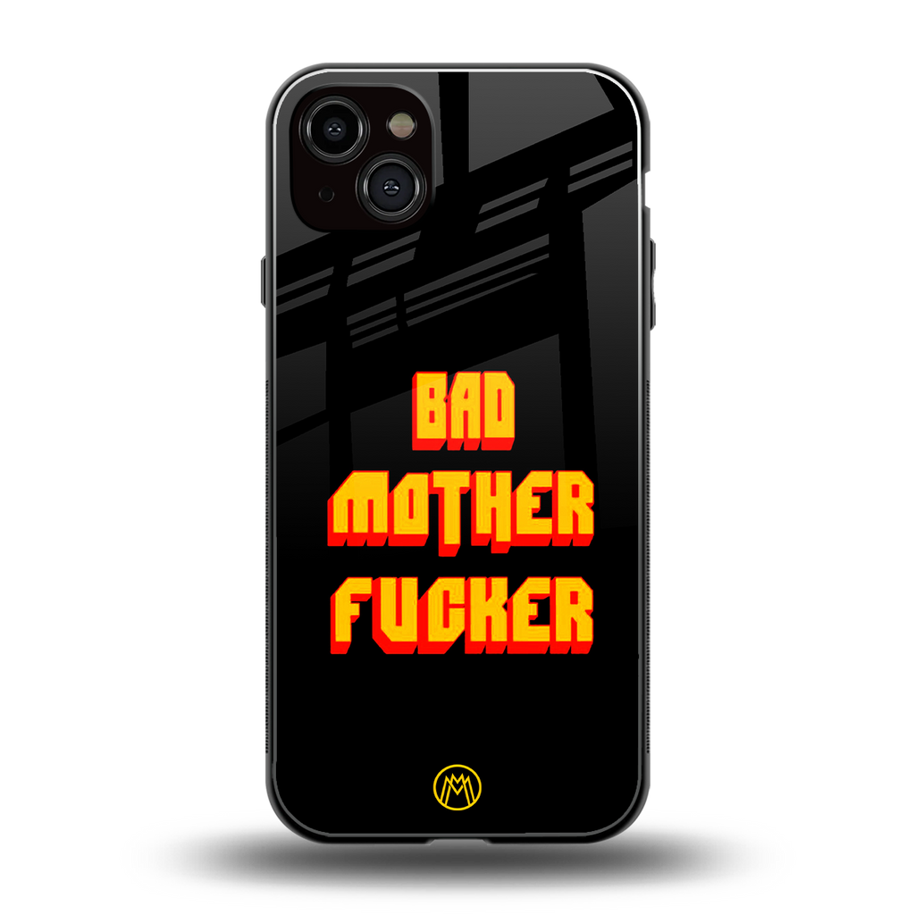 bad motherfcker back phone cover | glass case for iphone 14 plus