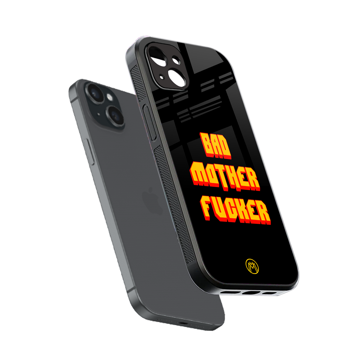 bad motherfcker back phone cover | glass case for iphone 15 plus