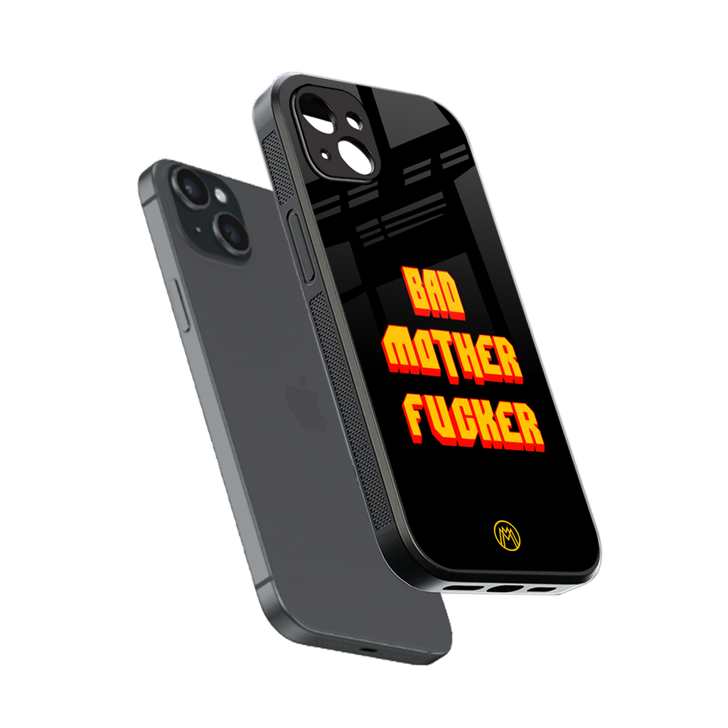 bad motherfcker back phone cover | glass case for iphone 14 plus