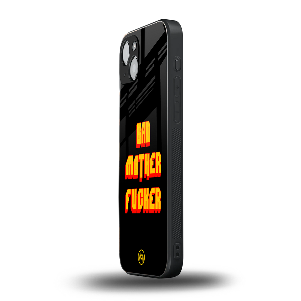 bad motherfcker back phone cover | glass case for iphone 14 plus