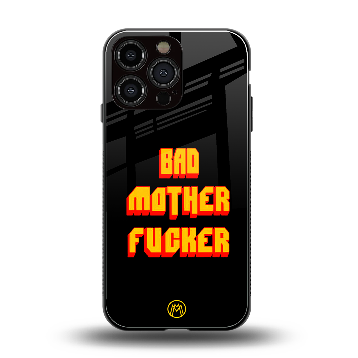 bad motherfcker back phone cover | glass case for iphone 15 pro max