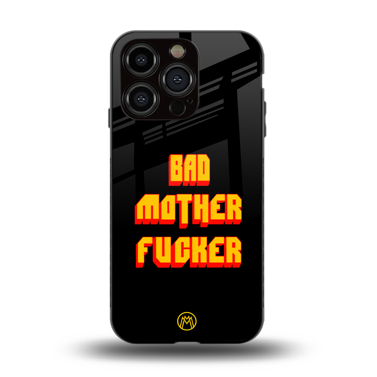 bad motherfcker back phone cover | glass case for iphone 15 pro