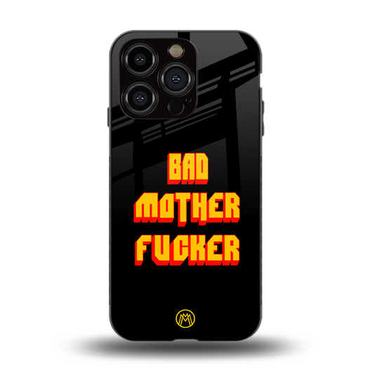 bad motherfcker back phone cover | glass case for iphone 15 pro