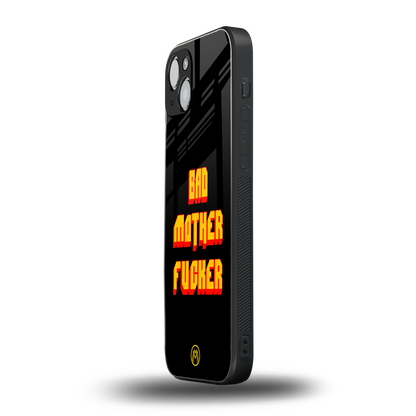 bad motherfcker back phone cover | glass case for iphone 14