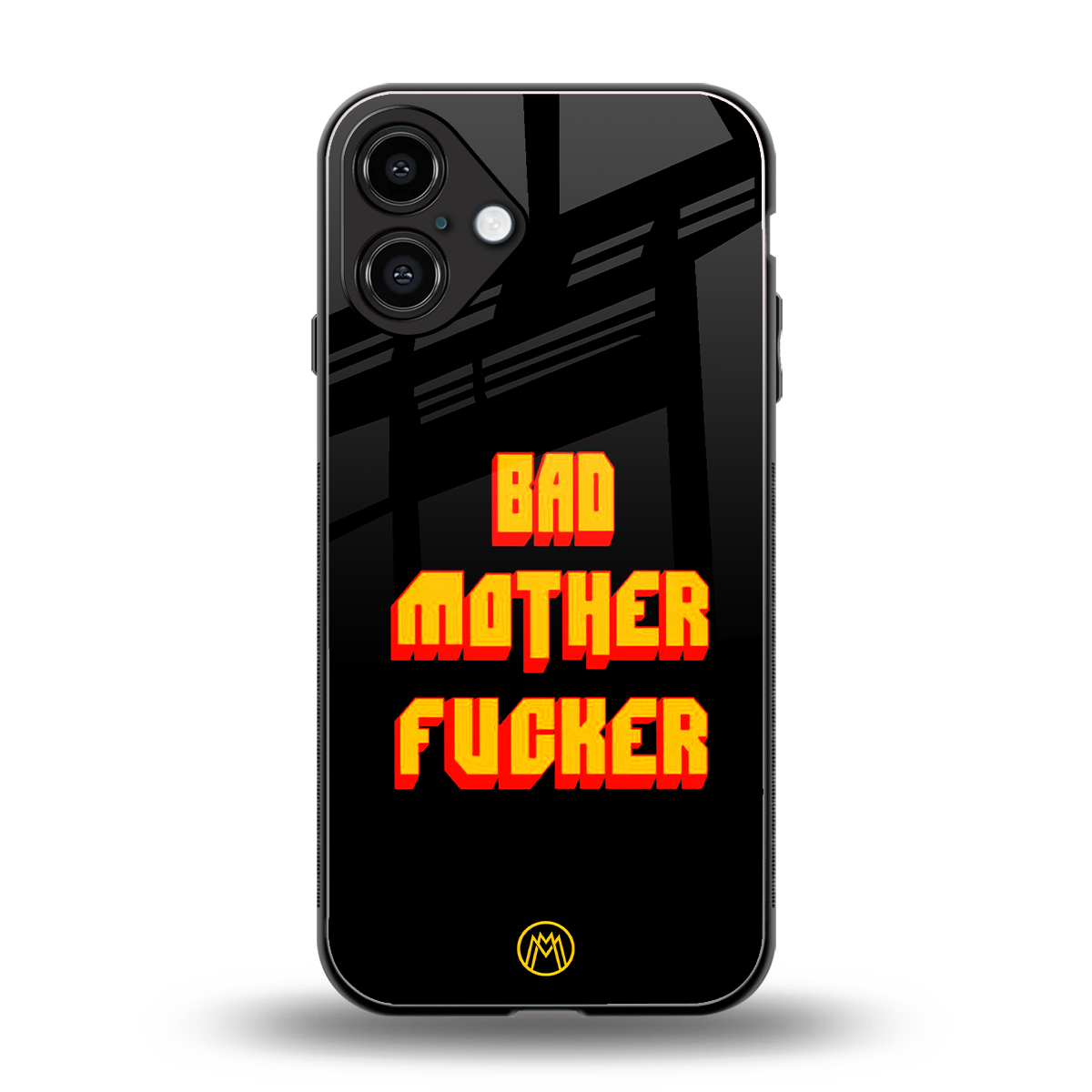 bad motherfcker back phone cover | glass case for iphone 16 plus