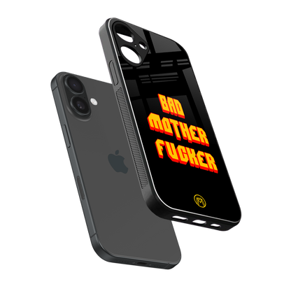 bad motherfcker back phone cover | glass case for iphone 16 plus