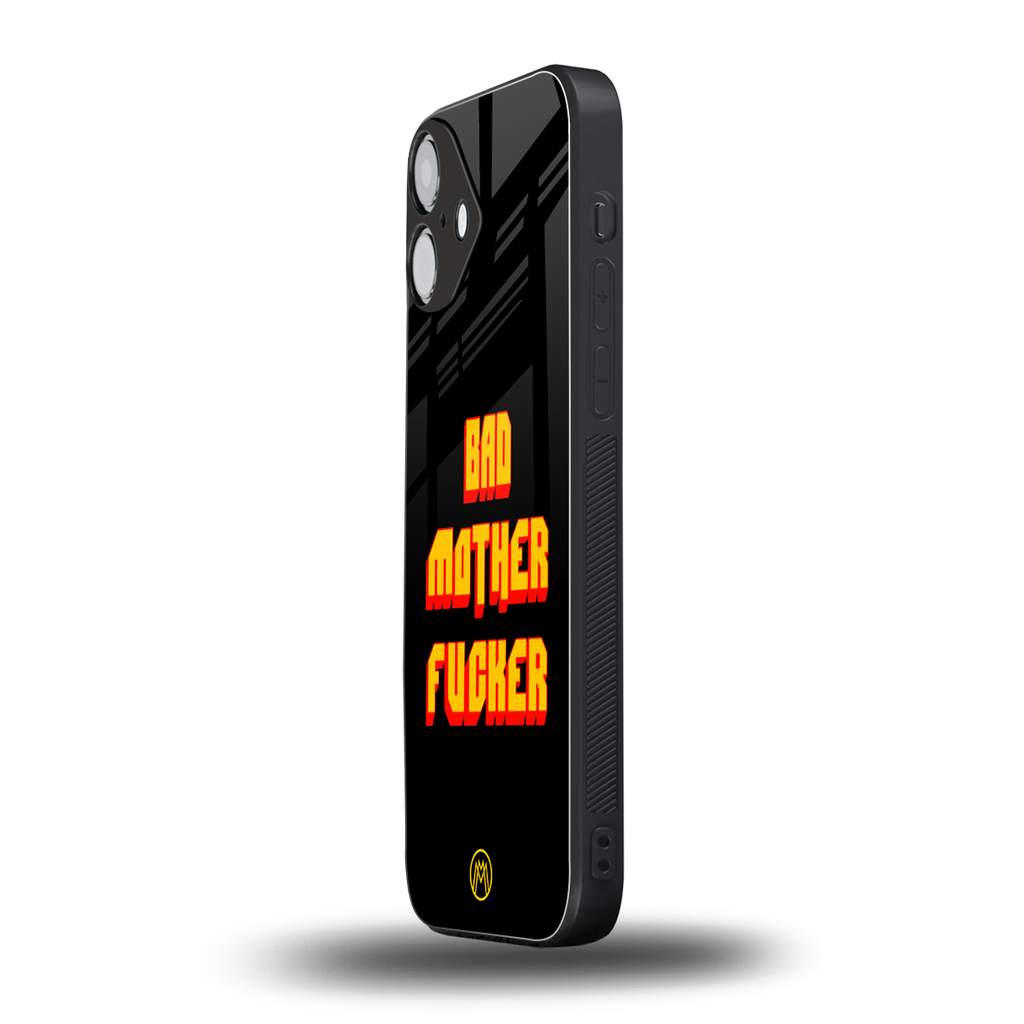 bad motherfcker back phone cover | glass case for iphone 16 plus