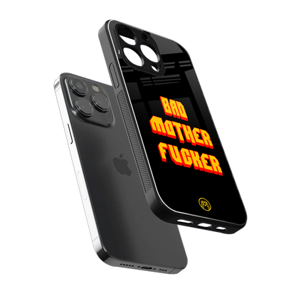 bad motherfcker back phone cover | glass case for iphone 16 pro max