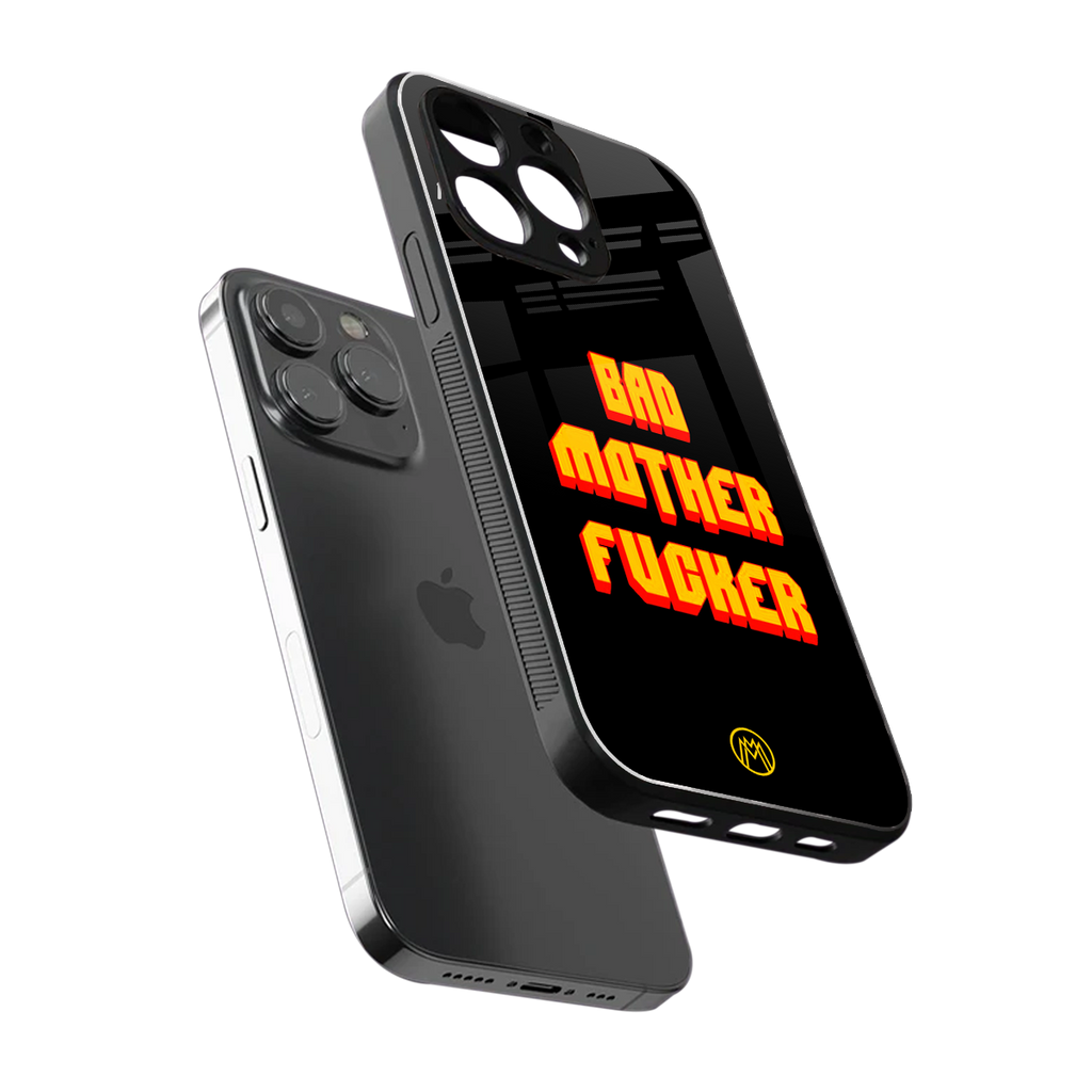 bad motherfcker back phone cover | glass case for iphone 16 pro