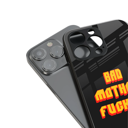 bad motherfcker back phone cover | glass case for iphone 16 pro max
