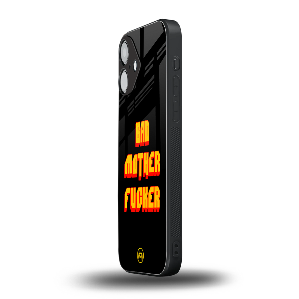 bad motherfcker back phone cover | glass case for iphone 16