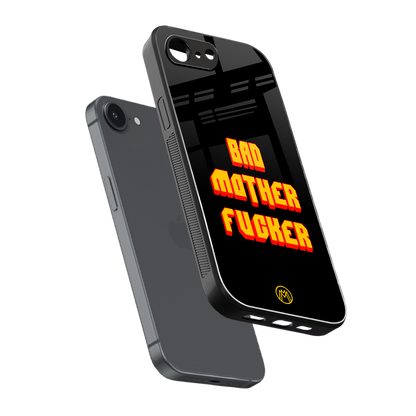 bad motherfcker back phone cover | glass case for iphone 16e