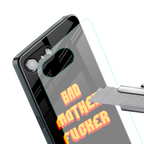 bad motherfcker back phone cover | glass case for iphone 16e