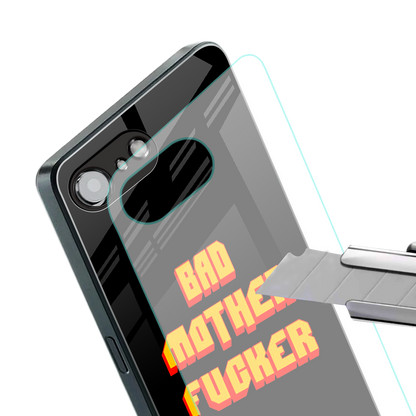 bad motherfcker back phone cover | glass case for iphone 16e