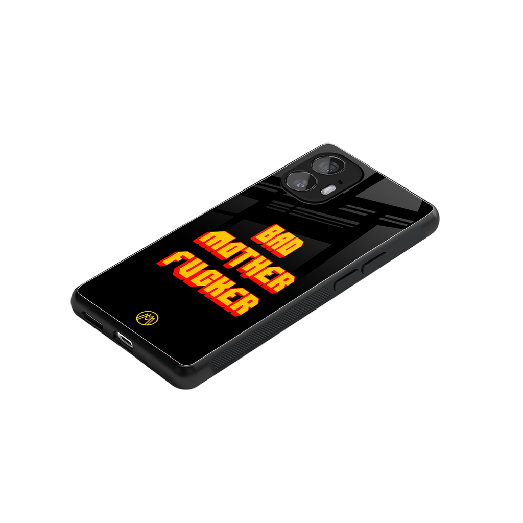 bad motherfcker back phone cover | glass case for nothing phone 2
