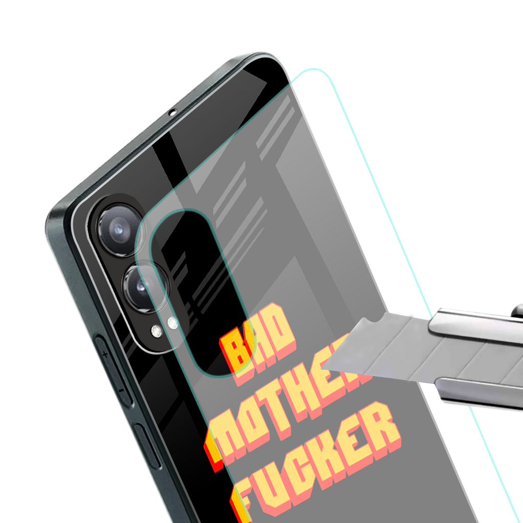 bad motherfcker back phone cover | glass case for oneplus nord ce 4 lite