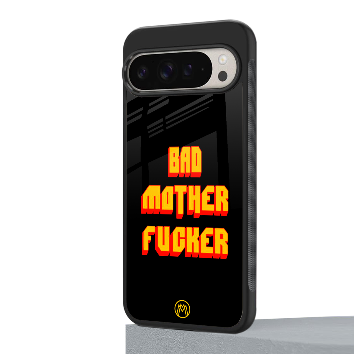 bad motherfcker back phone cover | glass case for google pixel 9 pro xl