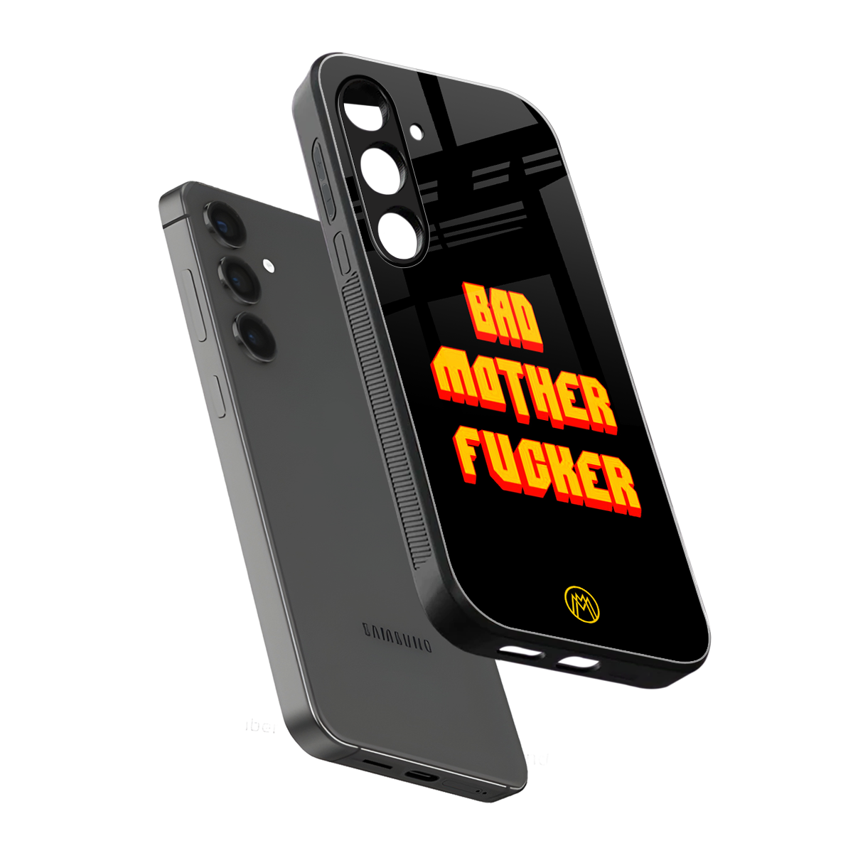 bad motherfcker back phone cover | glass case for samsung galaxy s24 fe