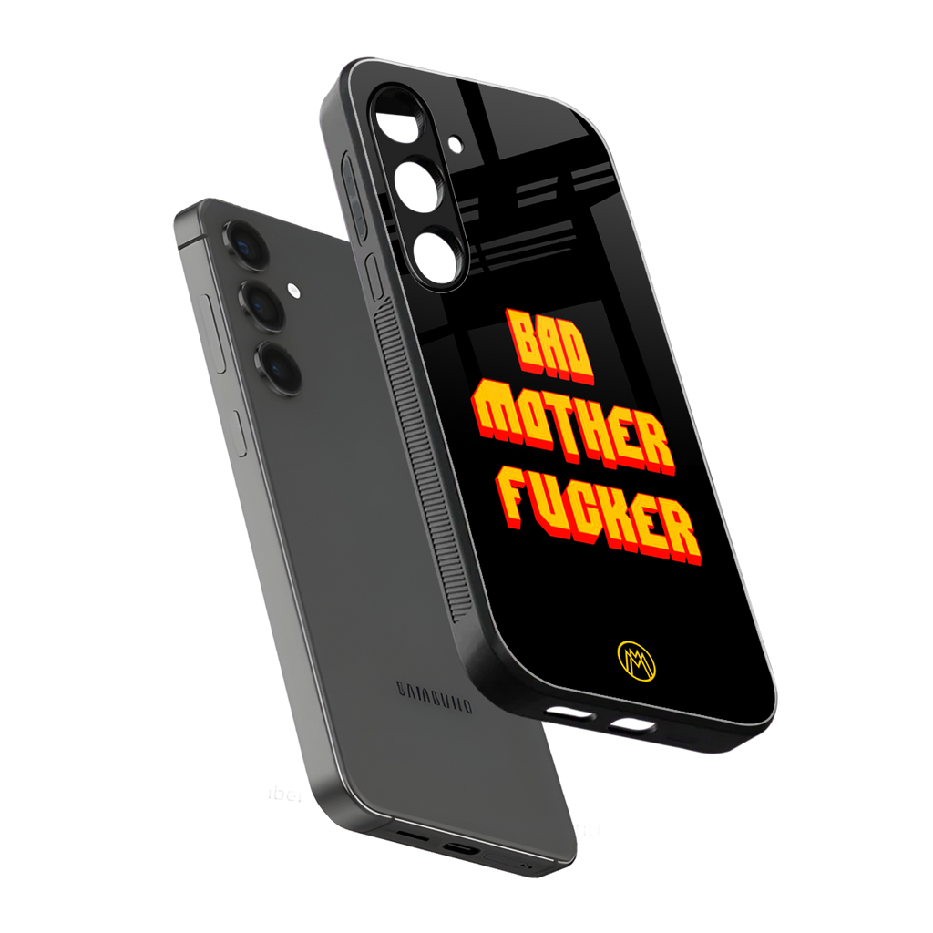 bad motherfcker back phone cover | glass case for samsung galaxy s25 plus