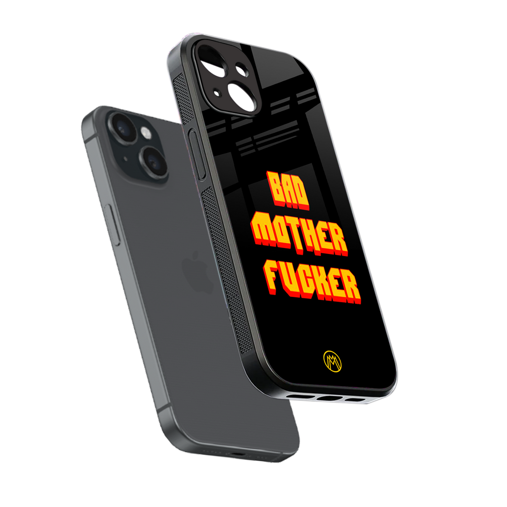 bad motherfcker back phone cover | glass case for iphone 14
