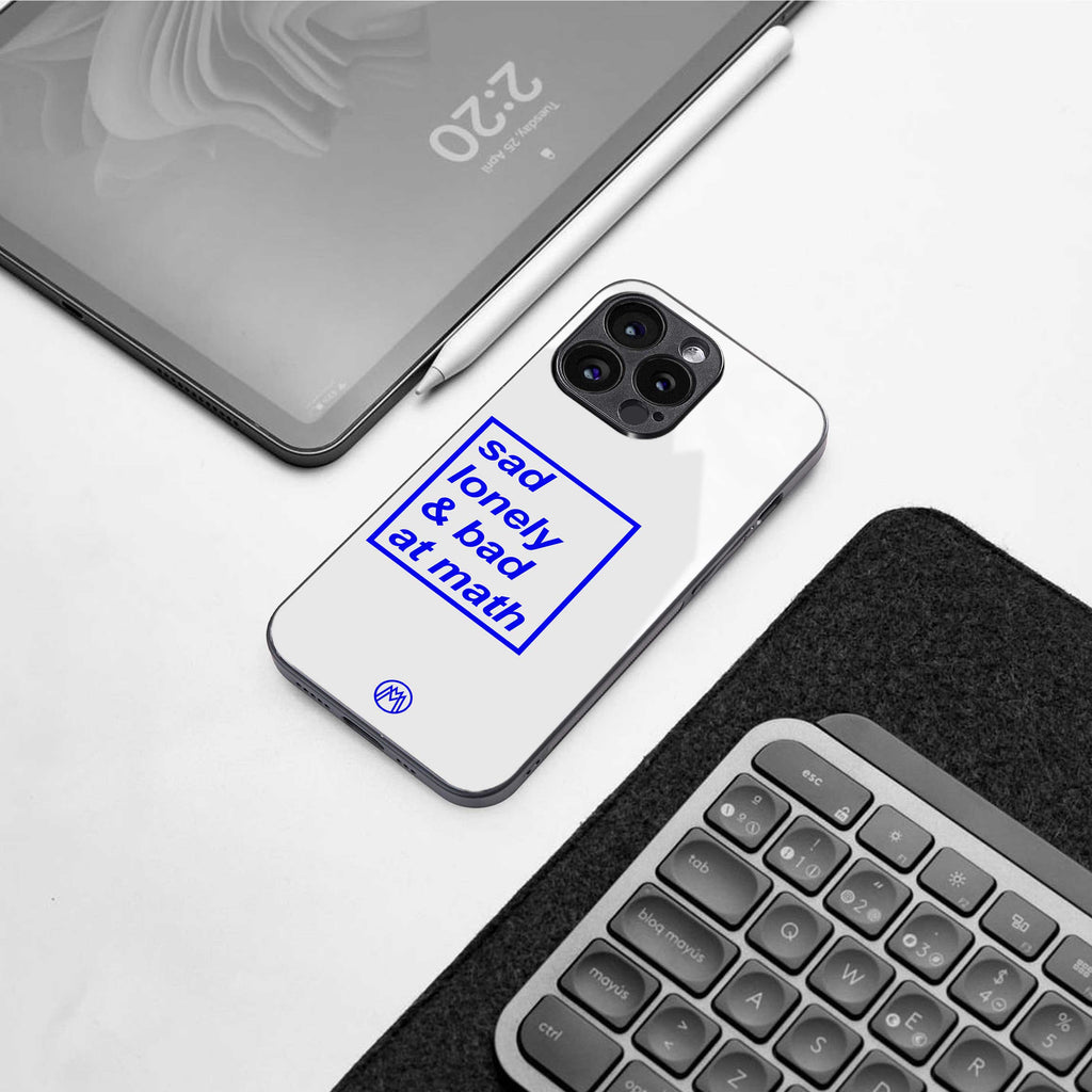 bad at math back phone cover | glass case for samsung galaxy s24 ultra