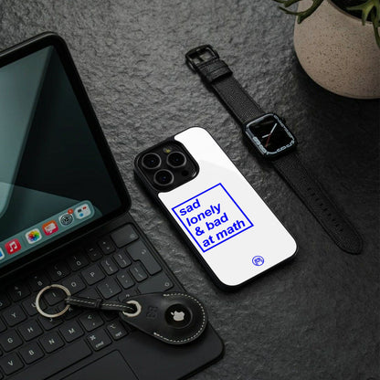 bad at math back phone cover | glass case for iphone 16 pro max