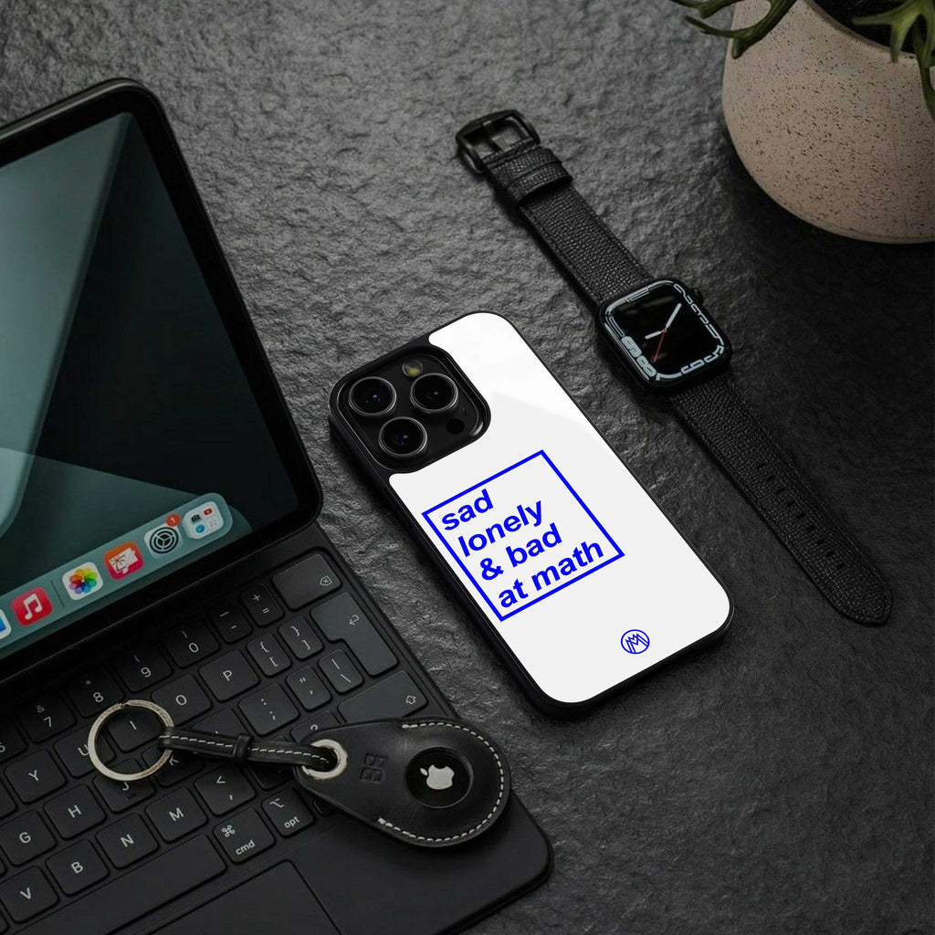 bad at math back phone cover | glass case for samsung galaxy s23