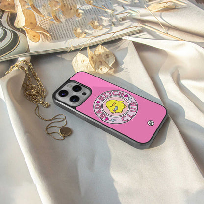 bad bitch club back phone cover | glass case for samsung galaxy s24 plus