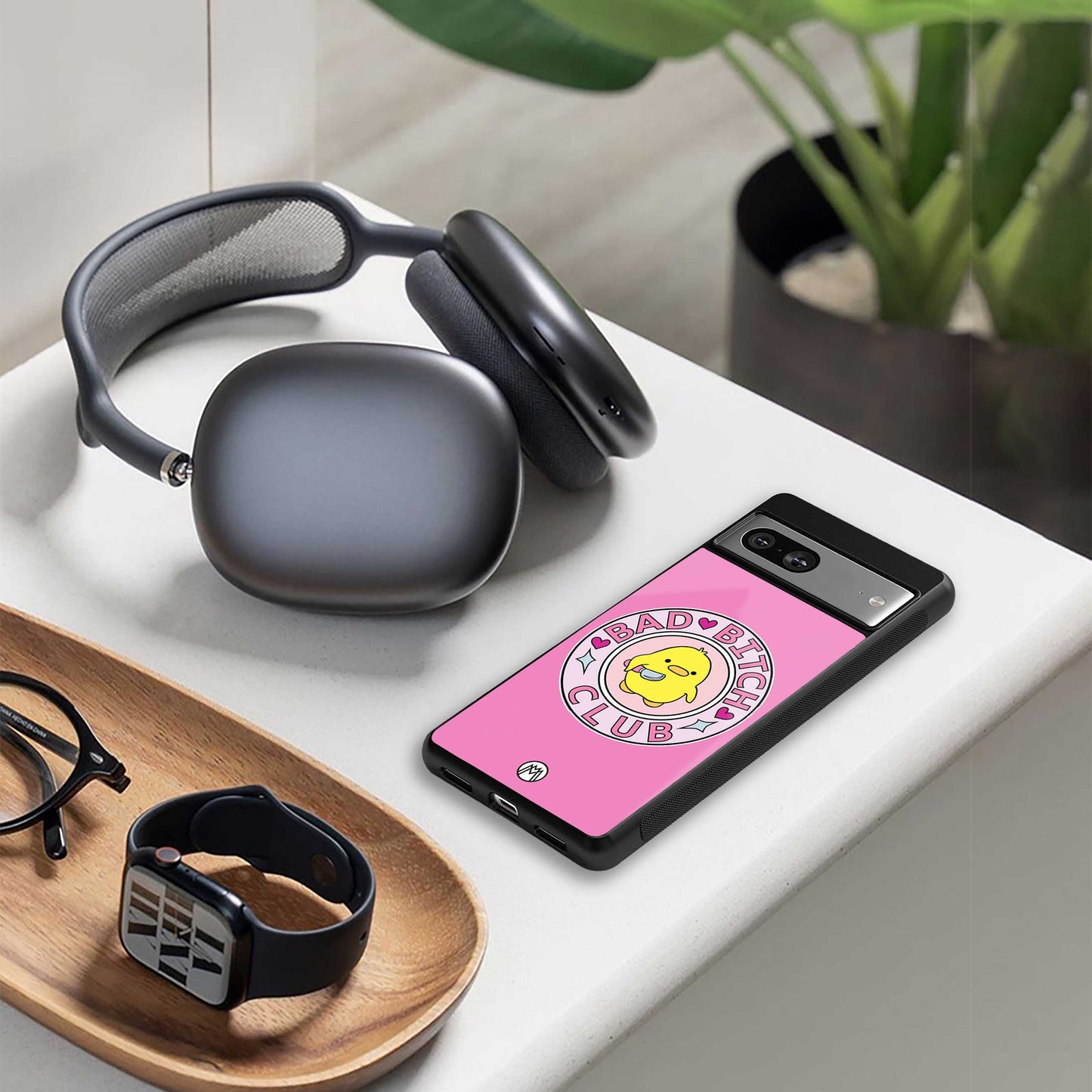 bad bitch club back phone cover | glass case for Google Pixel 6A