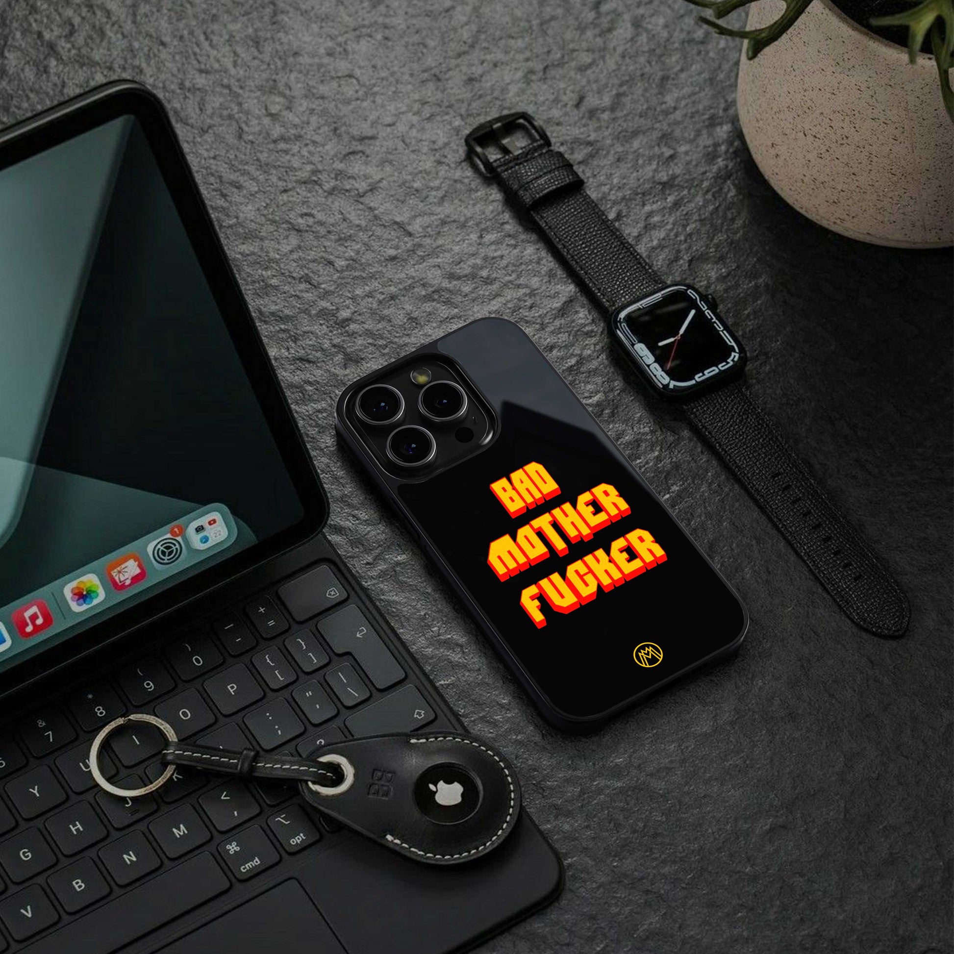 bad motherfcker back phone cover | glass case for samsung galaxy s24 ultra