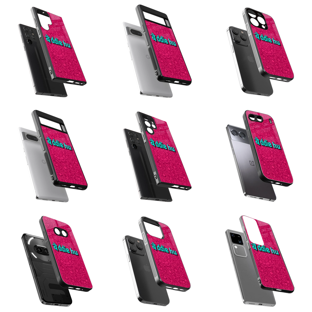 Durable Glass Back Mobile Case for iPhone, Samsung, OnePlus, Google Pixel, Redmi, Vivo, Oppo