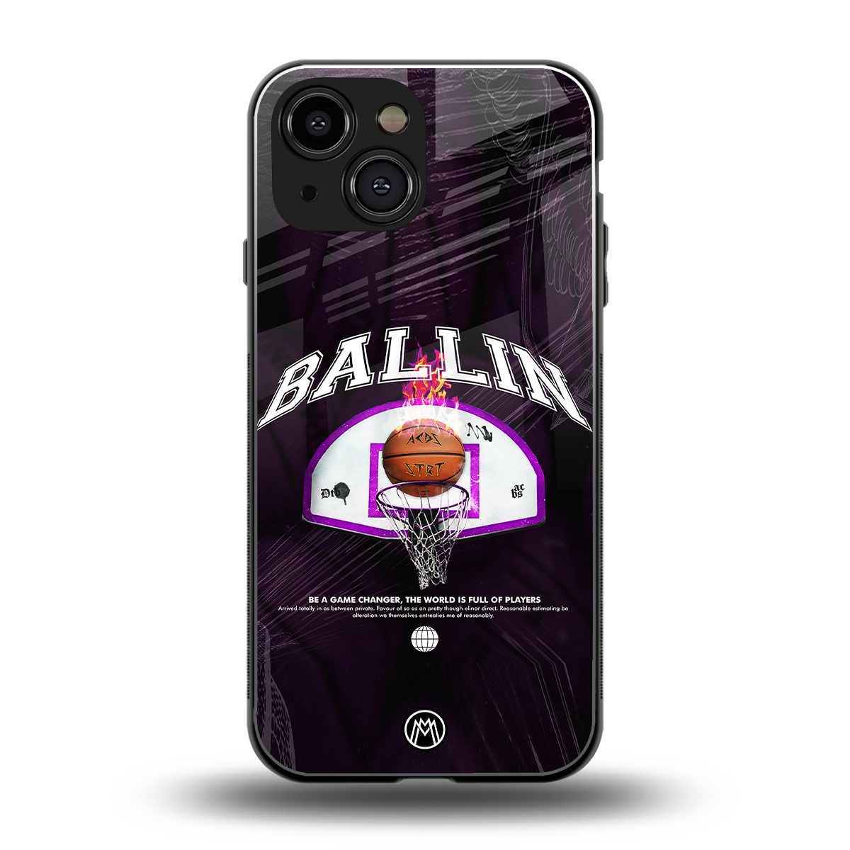 ballin back phone cover | glass case for iphone 13 mini