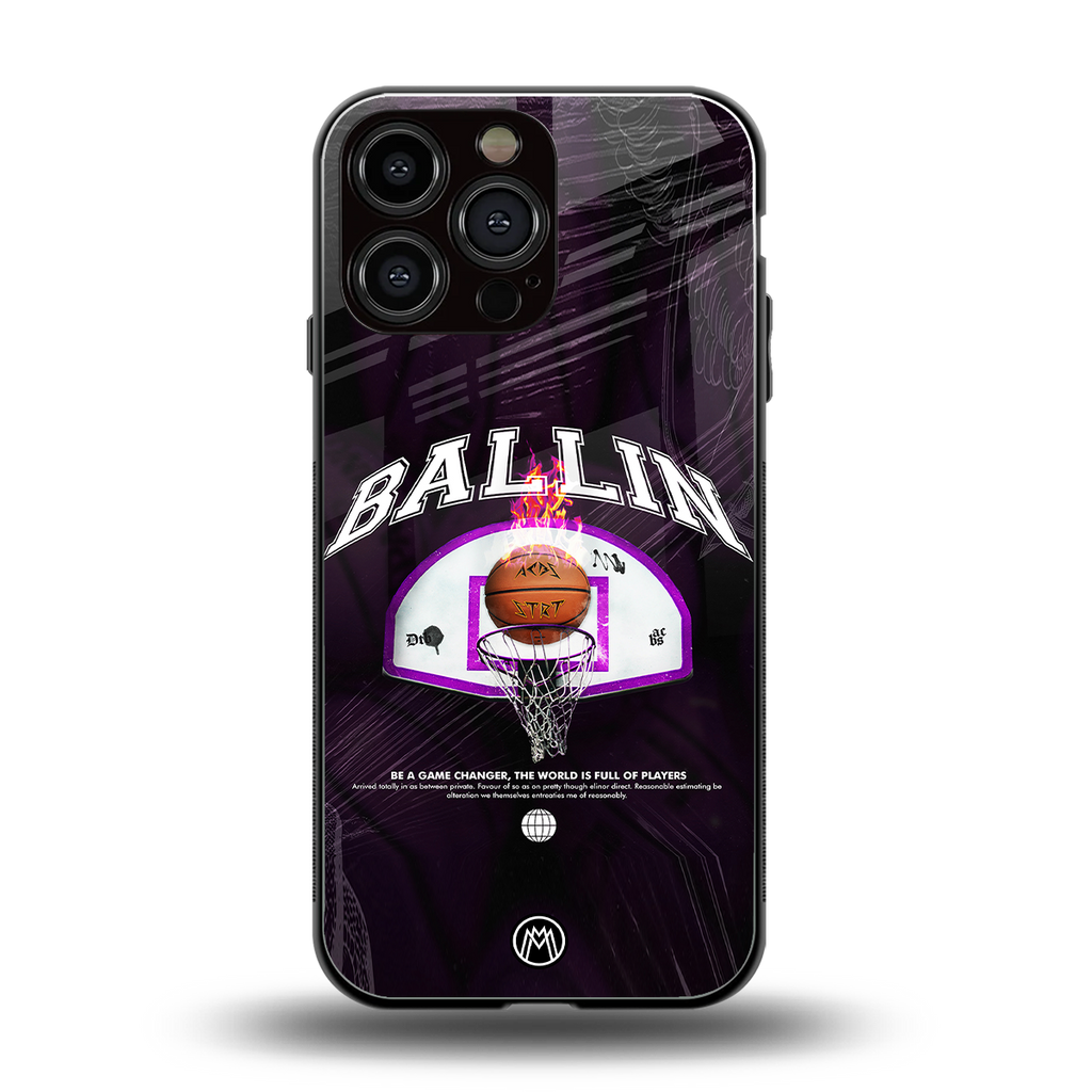 ballin back phone cover | glass case for iphone 13 pro max