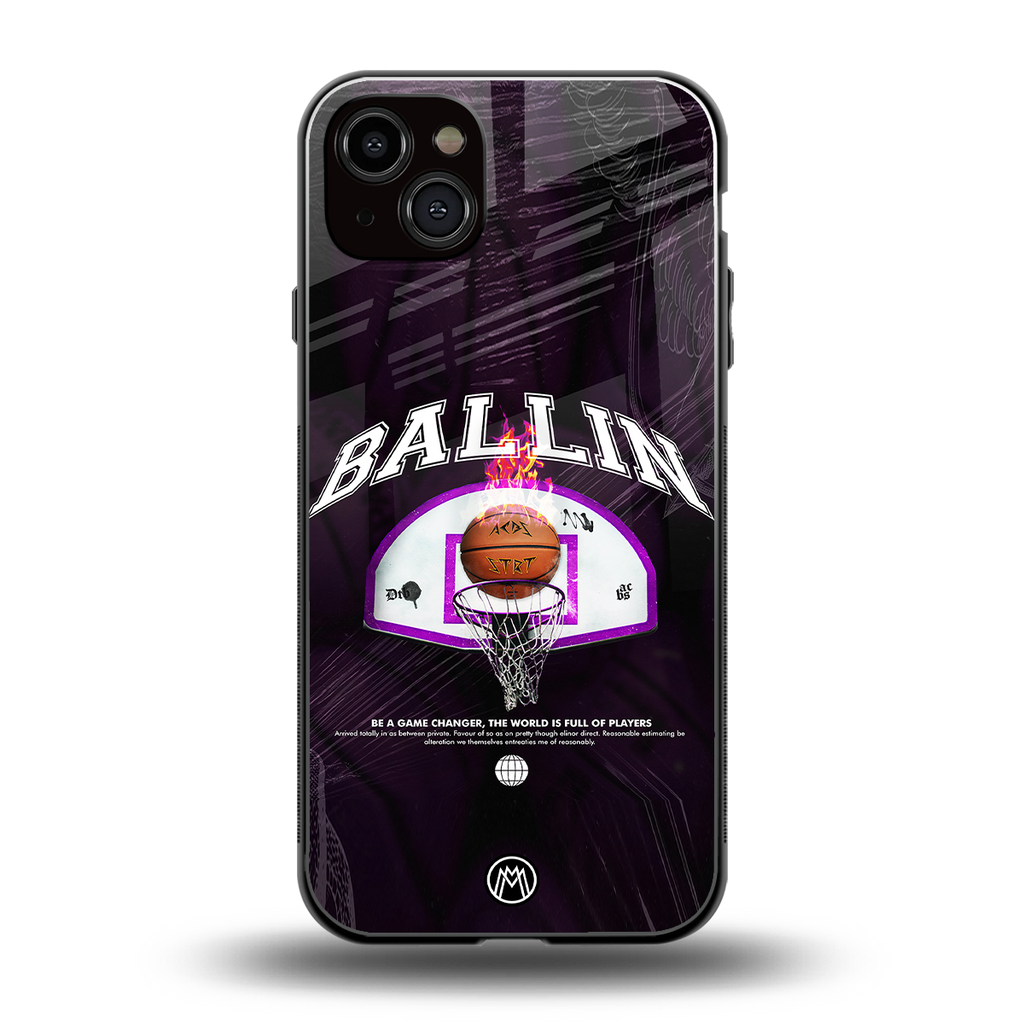 ballin back phone cover | glass case for iphone 14 plus